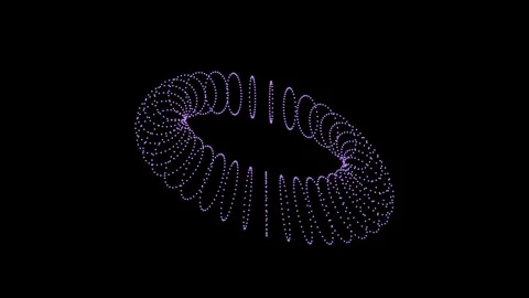 Abstract neon glowing digital network lines on black background Stock Footage 342523392