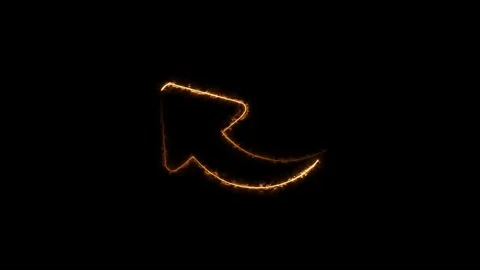 Abstract neon glowing direction arrow sign icon animation. Video stock 337012737