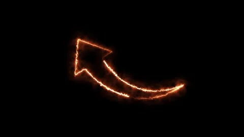 Abstract neon glowing direction arrow sign icon animation. Video stock 337012772