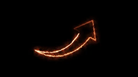 Abstract neon glowing direction arrow sign icon animation. Vidéo 337012773