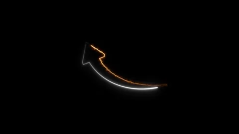 Abstract neon glowing direction arrow sign icon animation. Video stock 337012794