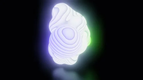 Abstract neon glowing figure constantly changing shape, seamless loop. Design Stock Footage 167516200