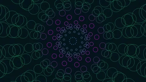 Abstract neon glowing fractal pattern background for technology and digital a Stock Footage 341059723