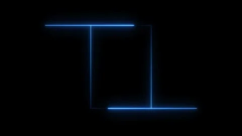 Abstract neon glowing frame on black background.colorful laser show seamles.. Stock Footage 330380868