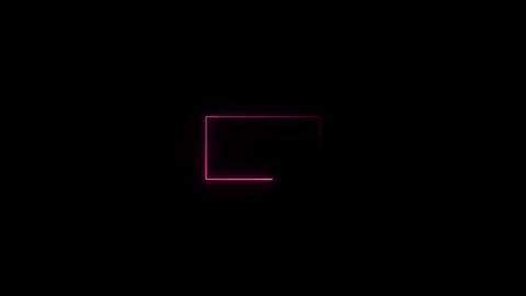 Abstract neon glowing frame. neon frame with black background. Stock Footage 332583596