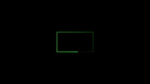 Abstract neon glowing frame. neon frame with black background. Stock Footage 332583600