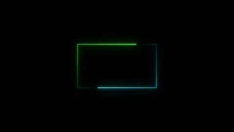 Abstract neon glowing frame. neon frame with black background. Stock-Footage 332583610