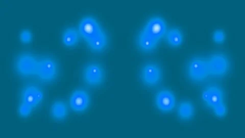 Abstract neon glowing green light blobs animation background effect Stock Footage 336161958