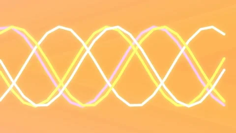 Abstract neon glowing infinity loop seamless digital geometric pattern backdr Stock Footage 337658721