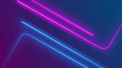 Abstract neon glowing light trails in pink and blue Stock-Footage 316796457