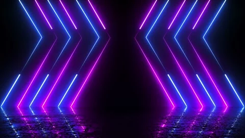 Abstract Neon Glowing Lights Stage Video... | Stock Video | Pond5