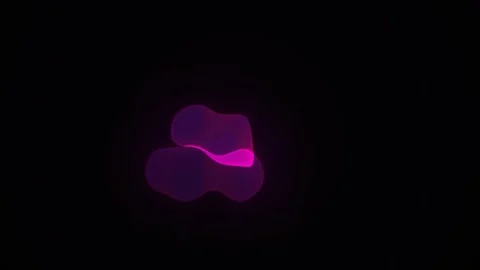 Abstract Neon Glowing Liquid Morphing Shapes Animation. Stock Footage 340522967