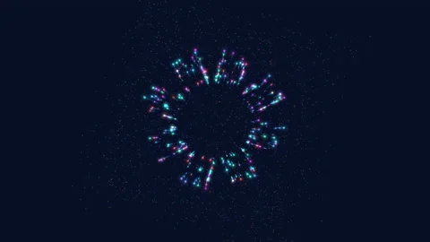 Abstract neon glowing particles animated background Video stock 209484628