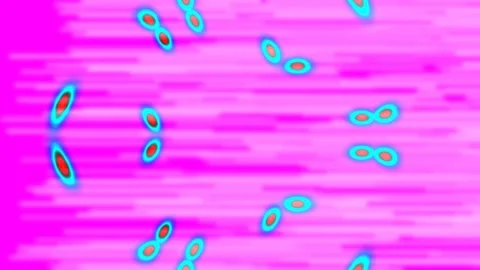 Abstract Neon Glowing Particles Moving in Symmetrical Patterns Stock Footage 333084114