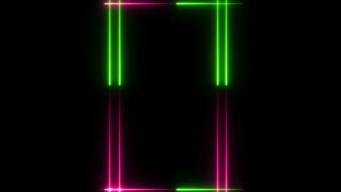 Abstract neon glowing rectangle frame motion Stock-Footage 330759674