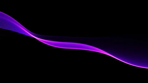 Abstract Neon Glowing Ribbon Wave Line Animation Loop Stock Footage 335582658