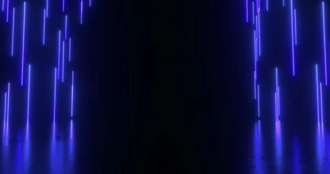 Abstract Neon Glowing Strings Background Blue 4K Stock Footage 170228336