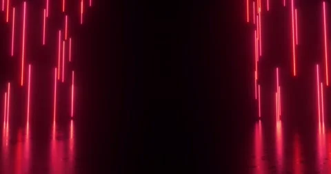 Abstract Neon Glowing Strings Background Red 4K Stock Footage 170228340