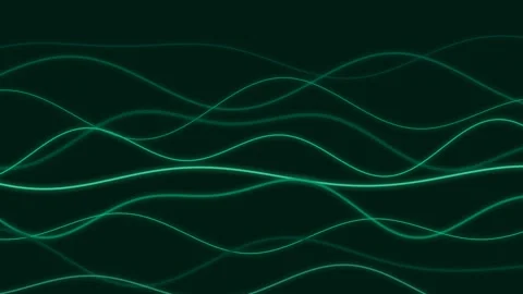 Abstract Neon Glowing Wavy Lines Moving Background Technology Data Video stock 336159669