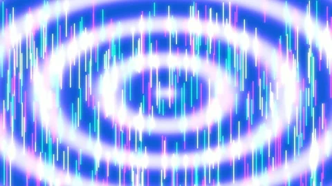 Abstract neon glowing yellow circle wave background motion graphics Video stock 337707749
