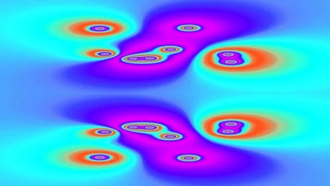 Abstract Neon Gradient Motion Background with Pulsing Circular Patterns Stock Footage 332607978