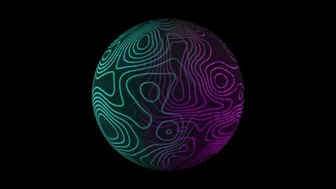 Abstract Neon Gradient Sphere Stock Footage 286348108