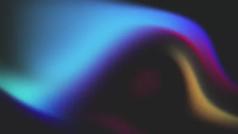 Abstract Neon Gradient Swirl on Dark Background, Smooth Glowing Light Waves Stock Footage 333467083