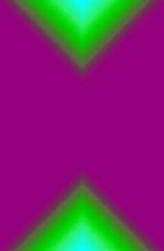 Abstract Neon Green 3D Triangle on Byzantium Purple Backdrop with Copy Space Illustration