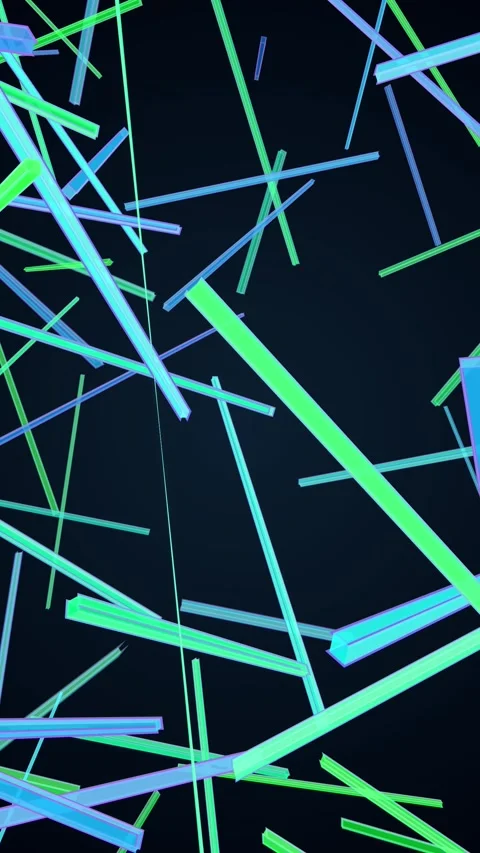 Abstract neon green and blue data streams flowing across a dark futuristic .. Stock Footage 345492000