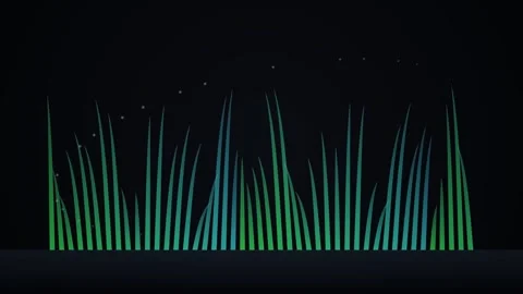 Abstract neon green digital wave energy pattern on dark background Stock Footage 346003843