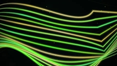 Abstract neon green digital wave pattern on dark background for technology .. Video stock 346004172
