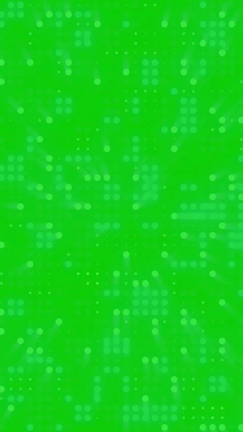 Abstract neon green dot matrix background with dynamic light beams blinking.. Video stock 338421200