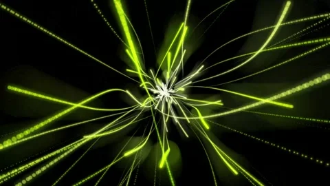 Abstract neon green energy Stock-Footage 343486466