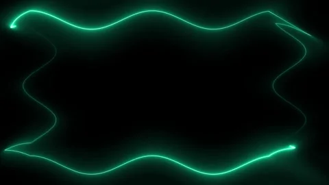 Abstract Neon Green Frame Video stock 284400774
