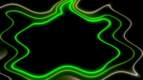 Abstract Neon Green Frame Stock Footage 284404130