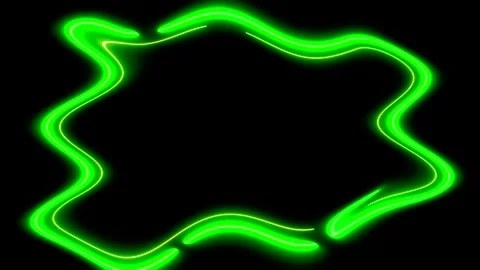 Abstract Neon Green Frame Stock Footage 284404135