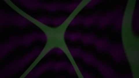 Abstract Neon Green Lattice Morphing over Dark Purple Bokeh Background Loop Stock Footage 344717523