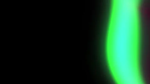 Abstract Neon Green Light Beams Rotating in Dark Space Background. Stock Footage 341801373