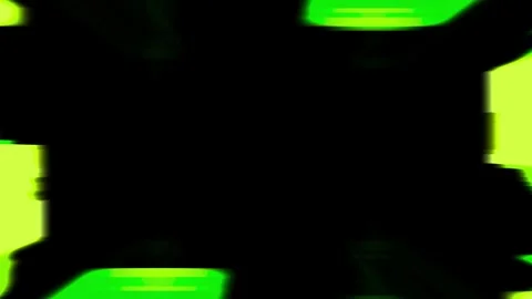 Abstract Neon Green Light Pattern with High Contrast and Symmetrical Design Stock Footage 338222809
