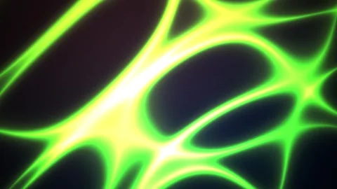 Abstract Neon Green Light Trails Moving in a Dynamic Organic Web Pattern. Stock Footage 341801496