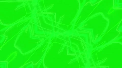 Abstract neon green lines moving in a kaleidoscope pattern on a bright gree.. Stock Footage 338216095