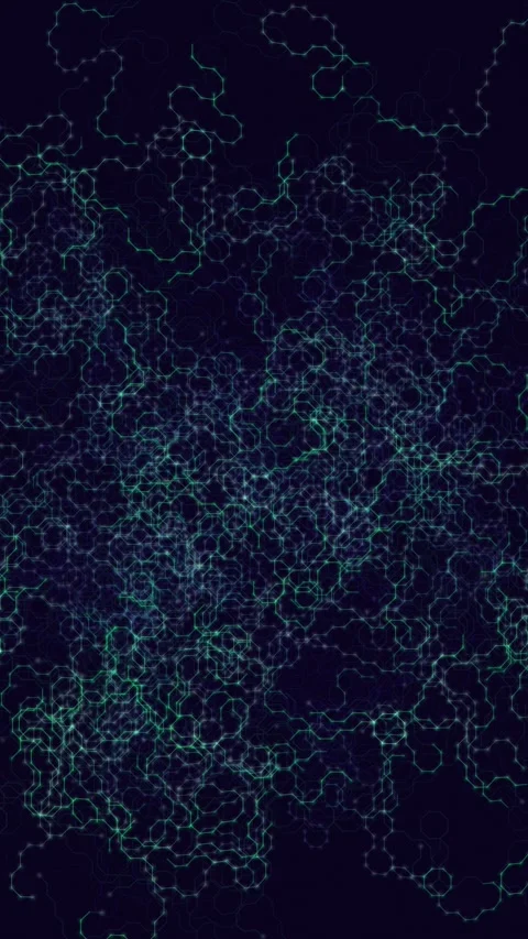 Abstract neon green molecular network background Stock Footage 339961984