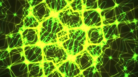 Abstract Neon Green Network Pattern Animation Background. Stock Footage 334498196