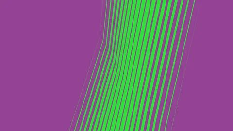 Abstract neon green parallel lines on a purple background Stock Illustration