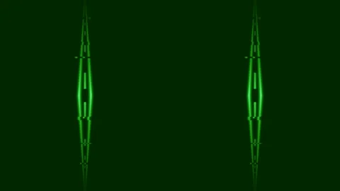 Abstract Neon Green Tech Glitch Graphic Overlay on Dark Background Stock Footage 336771256