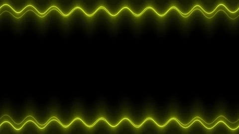 Abstract Neon Green Wave Frame Stock Footage 284399710