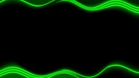 Abstract Neon Green Wave Frame Stock Footage 284407831