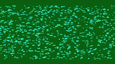Abstract Neon Grid And Glitching Triangles With Colorful Hexagons Green Screen Stock Footage 340868538