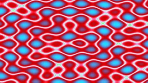 Abstract Neon Grid Field with Red and Blue Glowing Geometric Ripples Stock Footage 329037048