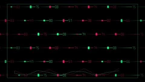 Abstract neon grid pattern technology background for digital interface design Video stock 346006988